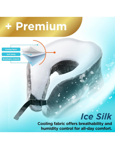 Almohada de Viaje BLACK+DECKER Espuma de Memoria 28x24cm