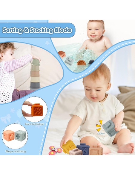 Juguetes Montessori EPOGG 6 en 1 para Bebés 6-18 Meses