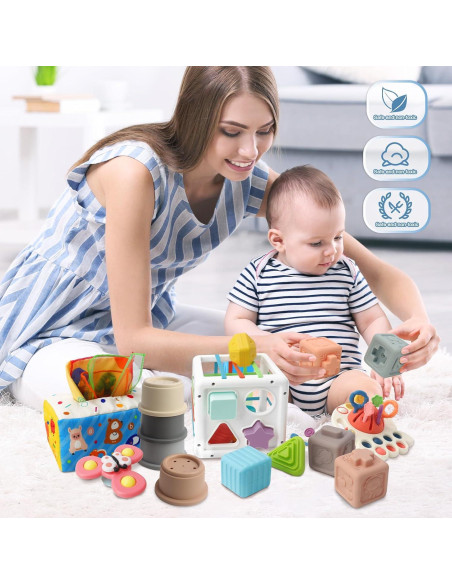 Juguetes Montessori EPOGG 6 en 1 para Bebés 6-18 Meses