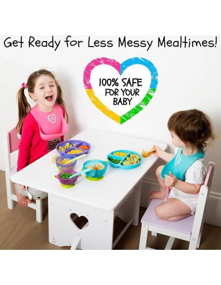 Set de Platos y Cuencos de Silicona EVLA para Bebés - Irrompibles