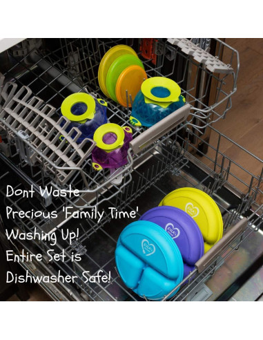 Set de Platos y Cuencos de Silicona EVLA para Bebés - Irrompibles