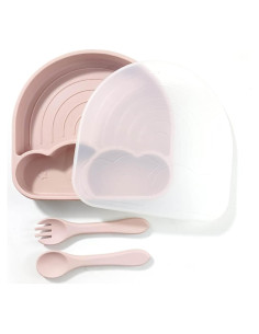 Conjunto de Alimentación de Silicona Tushi Nube y Arcoíris