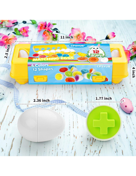Juguetes de Huevos CPSYUB 12 PCS Montessori para Niños