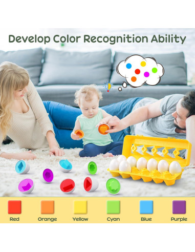 Juguetes de Huevos CPSYUB 12 PCS Montessori para Niños