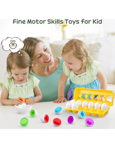 Juguetes de Huevos CPSYUB 12 PCS Montessori para Niños