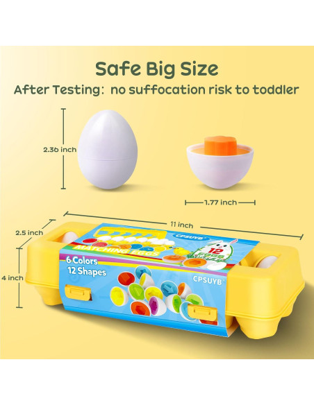 Juguetes de Huevos CPSYUB 12 PCS Montessori para Niños