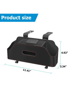 Organizador de Respaldo de Asiento de Auto zipelo Negro 29x12.5cm 2