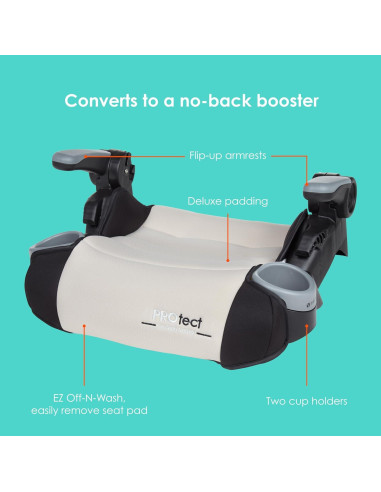 Asiento Elevador Plegable Baby Trend Protect 2-en-1 Dash Tan