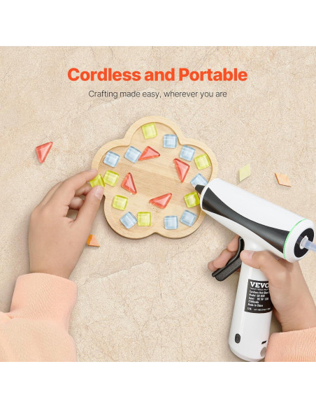 Pistola de Pegamento Caliente Inalámbrica VEVOR 2200mAh