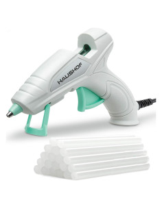 Pistola de Pegamento Caliente HAUSHOF 20W con 20 Palitos