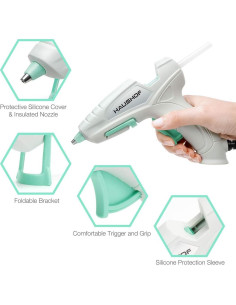 Pistola de Pegamento Caliente HAUSHOF 20W con 20 Palitos 2