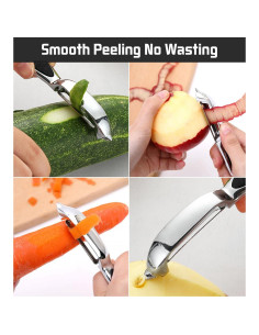 Pelador de Verduras NewGF en I, Acero Inoxidable, 10.16 cm 2