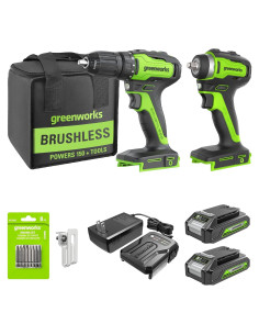Kit de Herramientas Inalámbricas Greenworks 24V 2 Piezas