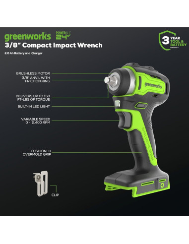 Kit de Herramientas Inalámbricas Greenworks 24V 2 Piezas