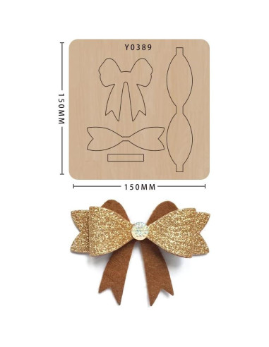 Plantilla de Corte de Lazo Okjew 15.24 cm Madera y Acero