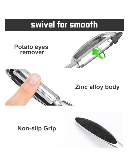 Pelador de Verduras NewGF en I, Acero Inoxidable, 10.16 cm Pelador de Verduras NewGF en I, Acero Inoxidable, 10.16 cm