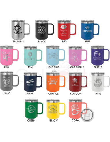 Taza de Café Aislada 15 oz The Grillfather B Teal con Tapa