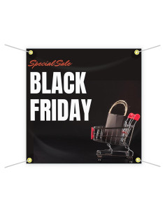Banner Publicitario Mavis Printing 1.22x1.22m para Black Friday