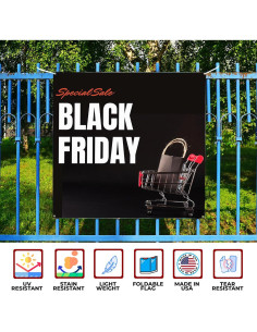 Banner Publicitario Mavis Printing 1.22x1.22m para Black Friday 2