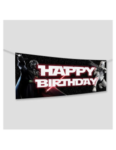 Banner de Cumpleaños Star Wars BCB Print 1.22x0.61m HD