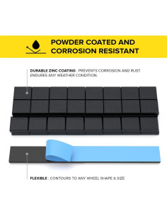 Pesas de Rueda Adhesivas StanceMagic 340g Negras 48 Piezas 2