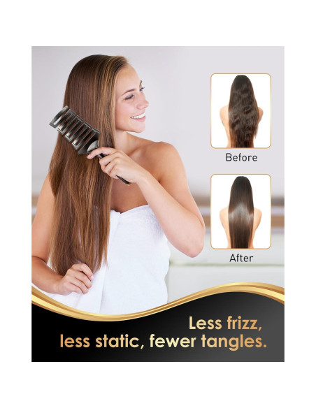 Cepillo Curvo Desenredante SHINLEA para Cabello Rizado 85g