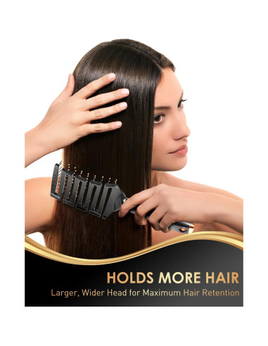 Cepillo Curvo Desenredante SHINLEA para Cabello Rizado 85g