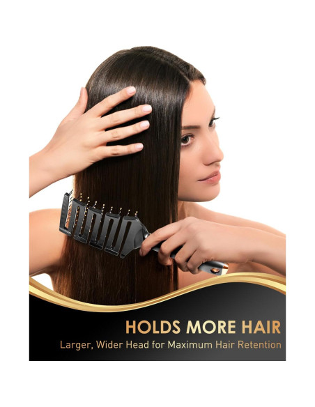 Cepillo Curvo Desenredante SHINLEA para Cabello Rizado 85g