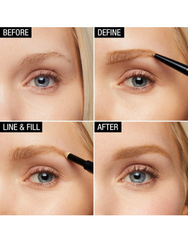 Lápiz y Polvo Rellenador de Cejas Maybelline 2-en-1 Marrón Medio 0.6g