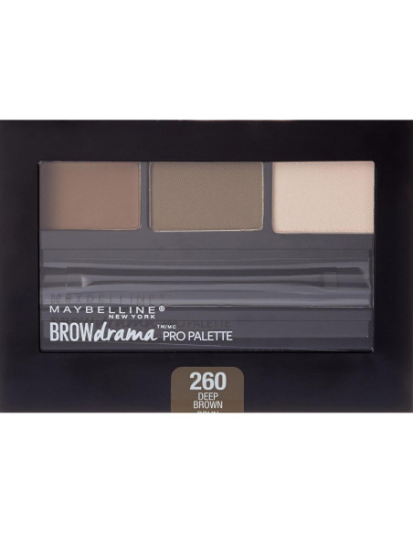 Paleta de Cejas Maybelline Pro Brow Drama Marrón Oscuro 2.83 g