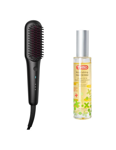 Cepillo Alisador Portátil TYMO con Aceite de Argán 100ml