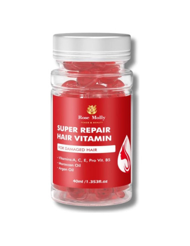 Suplemento Vitamínico para Cabello Rose Molly 40 Cápsulas