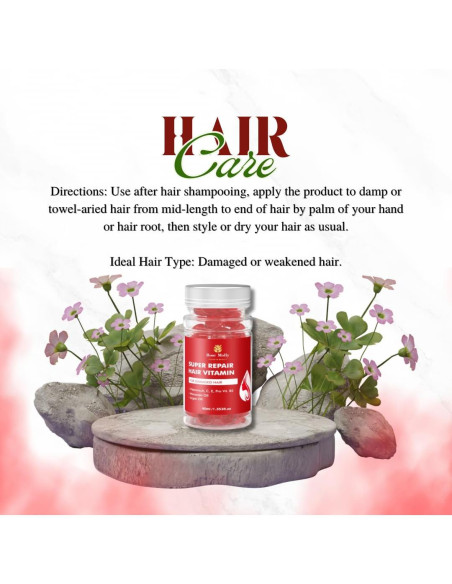 Suplemento Vitamínico para Cabello Rose Molly 40 Cápsulas