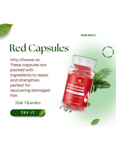 Suplemento Vitamínico para Cabello Rose Molly 40 Cápsulas