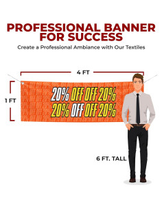 Banner de Poliéster Mavis Printing 1.22x0.30m 20% Descuento 2