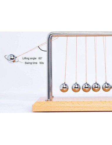 Péndulo de Newton CERROPI con 7 Bolas - Base de Haya