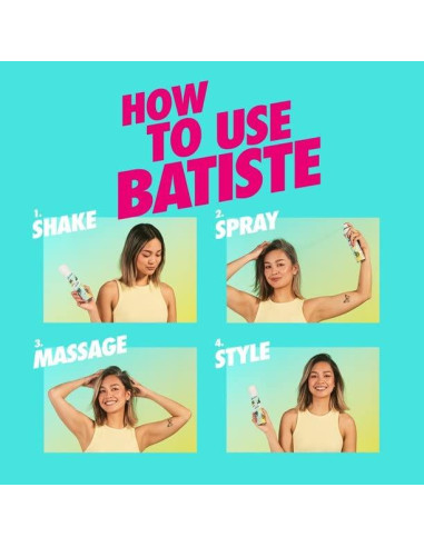 Champú Seco Batiste Rubor 190g - 2 Paquetes
