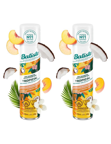 Champú Seco Batiste Tropical 190g - Paquete de 2