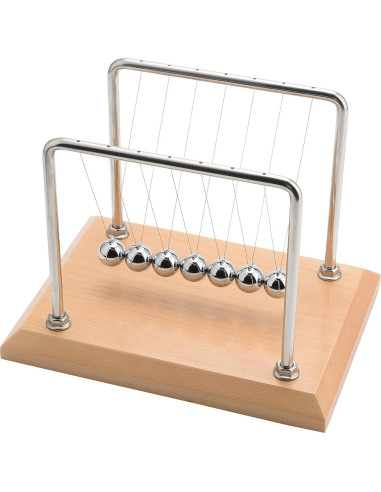 Péndulo de Newton CERROPI con 7 Bolas - Base de Haya