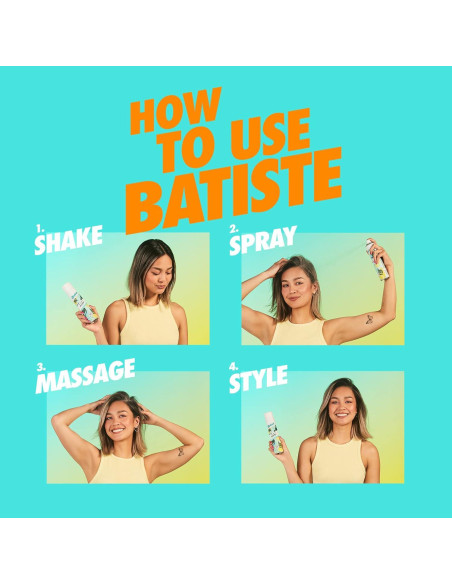 Champú Seco Batiste Tropical 190g - Paquete de 2