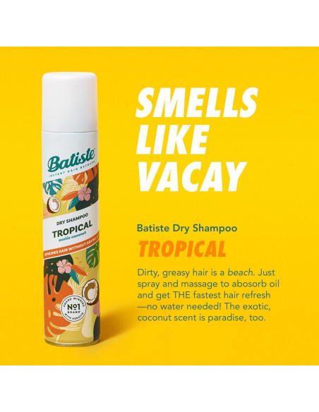 Champú Seco Batiste Tropical 190g - Paquete de 2