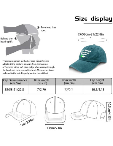 Sombrero Unisex Ajustable de Algodón Azul Cian para Verano