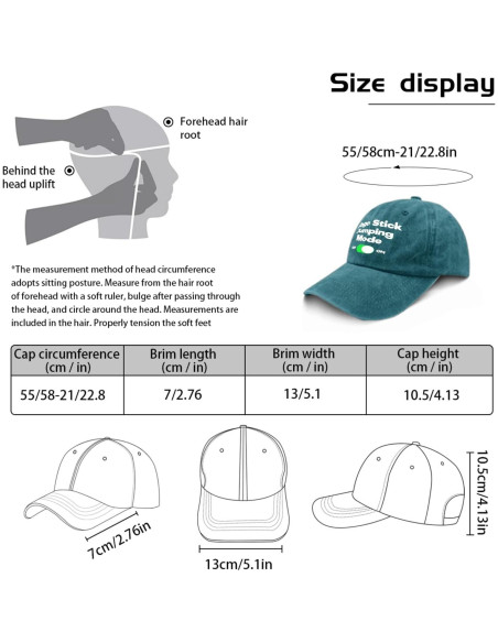 Sombrero Unisex Ajustable de Algodón Azul Cian para Verano