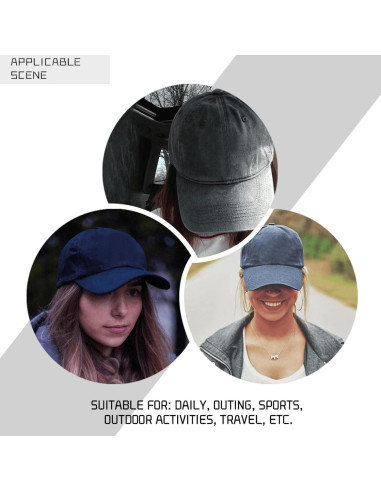 Sombrero Unisex Ajustable de Algodón Azul Cian para Verano