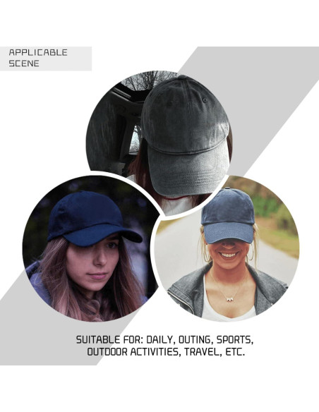 Sombrero Unisex Ajustable de Algodón Azul Cian para Verano