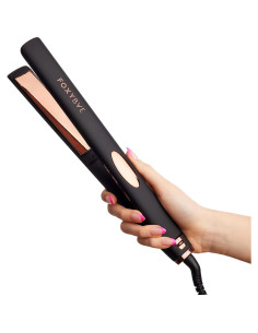 Plancha de Pelo FoxyBae Titanio 1" - Sin Frizz, Doble Voltaje 2