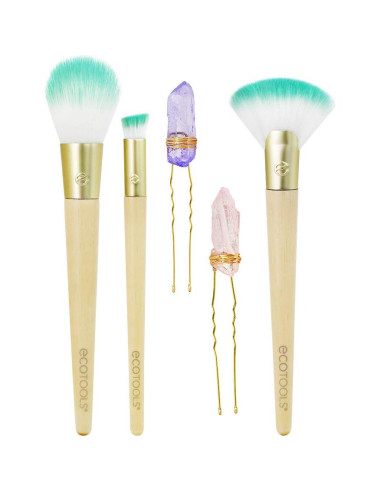 Set de Brochas de Maquillaje Ecotools 5 Piezas con Horquillas