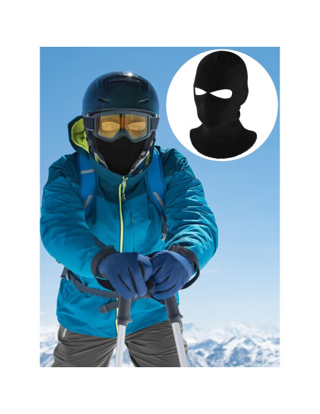 Pack 3 Máscaras de Esquí Tejidas Blulu 2 Agujeros - Invierno