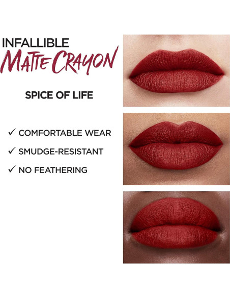 Lápiz Labial Mate Infallible L'Oréal Paris 1.1g Sabor de Vida