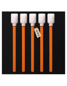 50 Bastones de Limpieza de Espuma CongGongGo 128mm Naranja